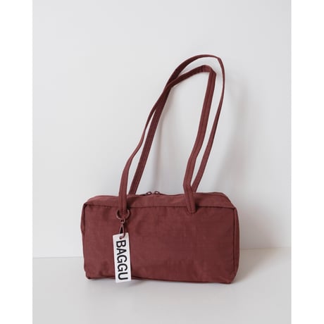 BAGGU Nylon Bowler Bag Mahogany