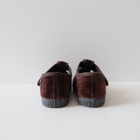 Cienta VELOUR T STRAP SHOES brown / velour 977(21(12.5cm)22(13cm)32(20cm)33(20.5cm)34(21cm))
