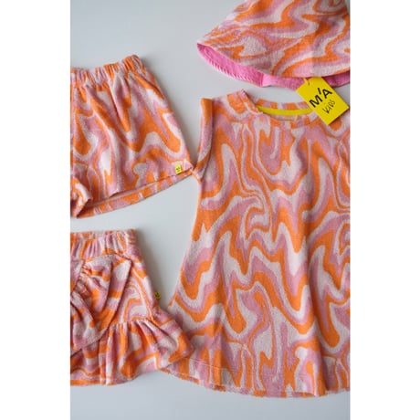 70%OFF 10Yサイズラスト1点 M´A Kids TERRY WAVY PRINT SHORT SKIRT