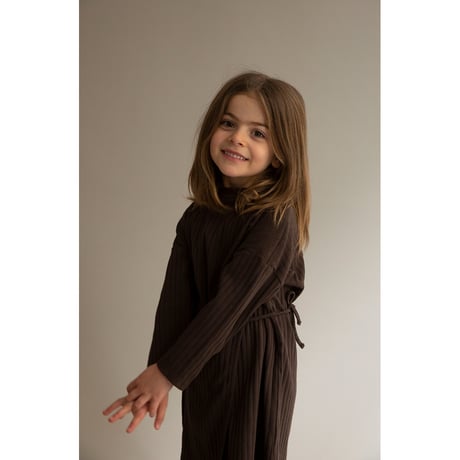 50%OFF Façade Milles ribbed apron dress - coffee(3y,4y,5y,6-8y,8-10y)
