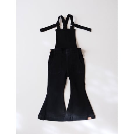 Twin Collective FARRAH FLARE OVERALL - FADED BLACK(1,10)