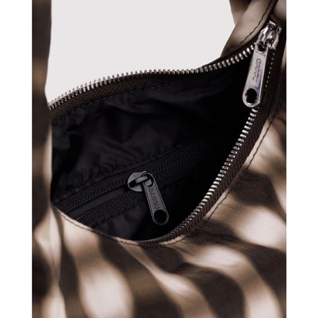 BAGGU Small Nylon Meringue Bag - Blurred Gingham Brown