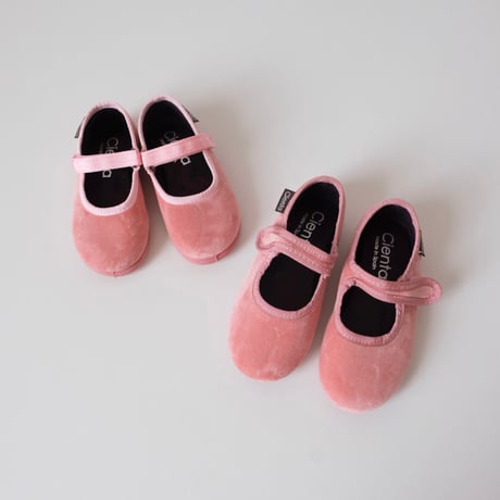 Cienta VELOUR VELCRO ONE STRAP SHOES rosa / velour 400(20(12cm)21(12.5cm))