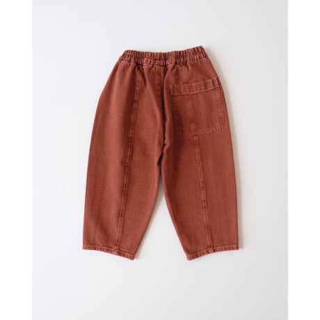 50%OFF 4-5yラスト1点 KOTER MANU KIDS OVERDYE DENIM BARREL-LEG JEANST Fusion Coral
