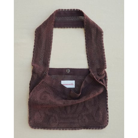 Nananita FOUNTAIN CROCHET BAG - WOOD