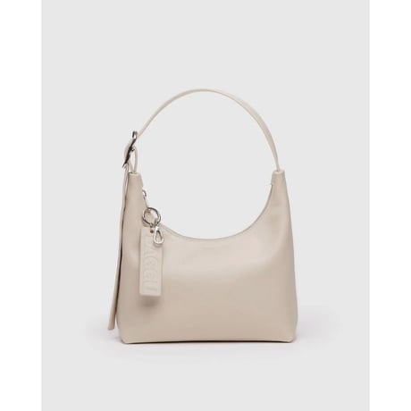 BAGGU Mini Recycled Leather Shoulder Bag Stone