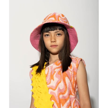 70%OFF ラスト1点 M´A Kids TERRY WAVY PRINT REVERSIBLE BUCKET HAT