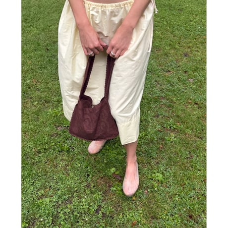 Nananita FOUNTAIN CROCHET BAG - WOOD