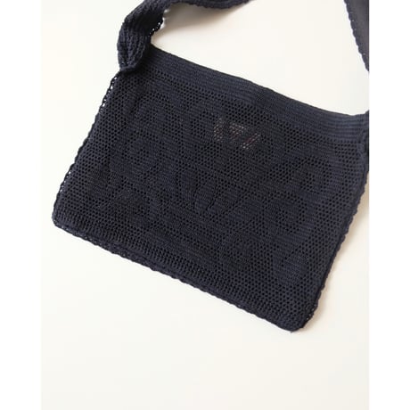 Nananita FOUNTAIN CROCHET BAG - BLACK