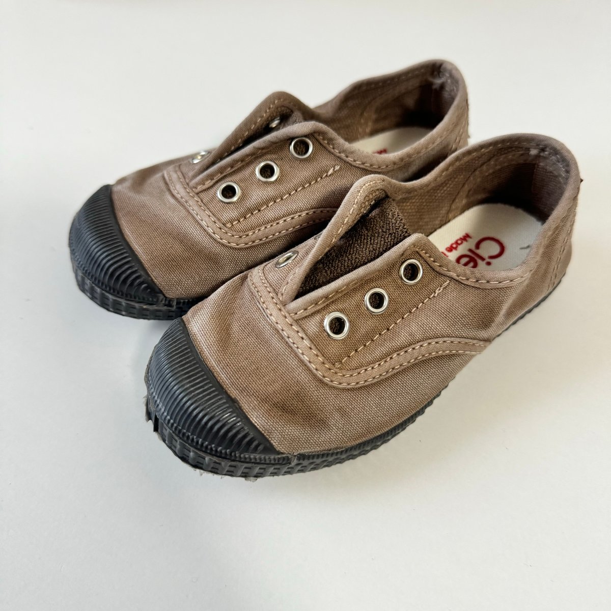 Cienta DECK SHOES beige/ムラ染め N70777(24(14.5cm)～