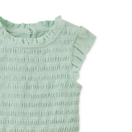 BABY GIRLS MAYA SMOCKED RIBBED TOP