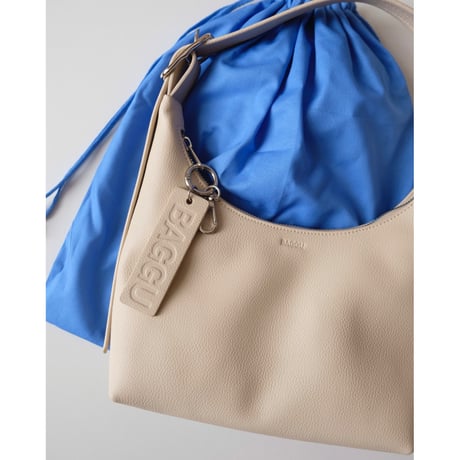 BAGGU Mini Recycled Leather Shoulder Bag Stone