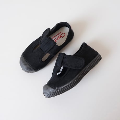 21(12.5cm)ラスト1点 Cienta T STRAP SHOES black/dyed N77997