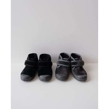 Cienta VELCRO HIGH-CUT SNEAKER black / velour 975(23(14cm)～28(17cm))