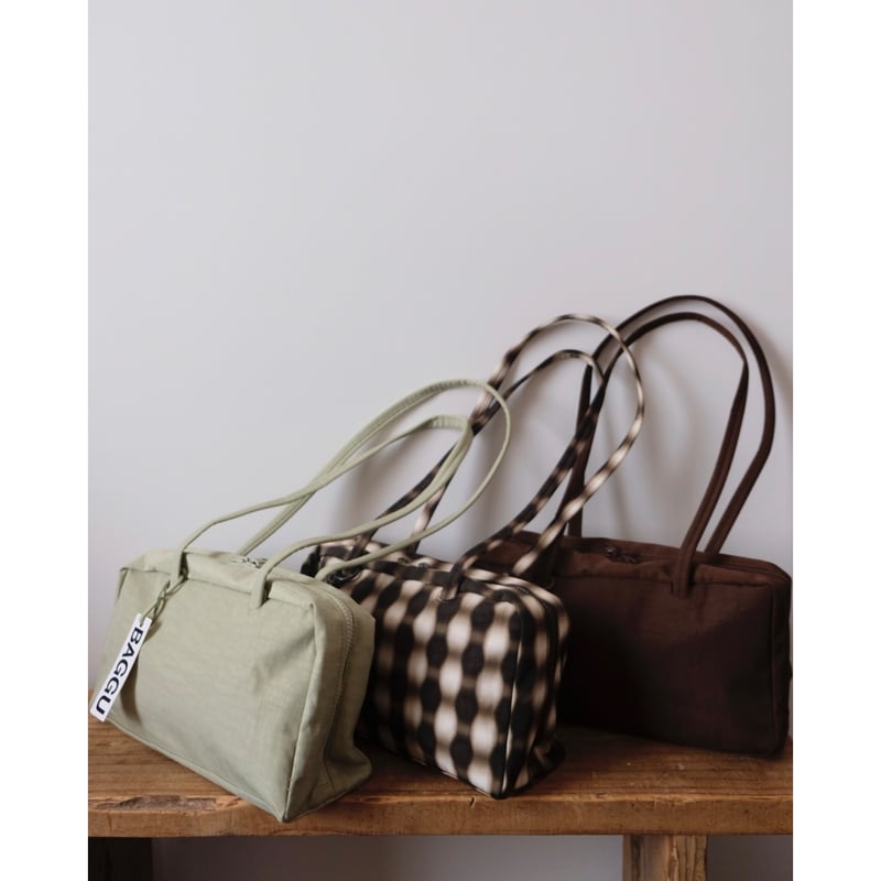 BAGGU Nylon Bowler Bag Coffee | UNO babewear