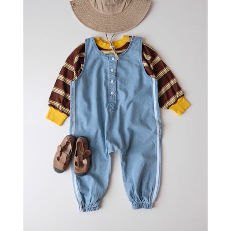 Twin Collective Brunswick Long Sleeve Ringer Tee -Brown Stripe(3y(2-3),4y,8y)