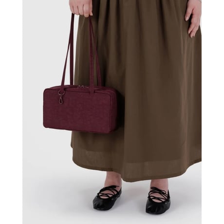 BAGGU Nylon Bowler Bag Mahogany