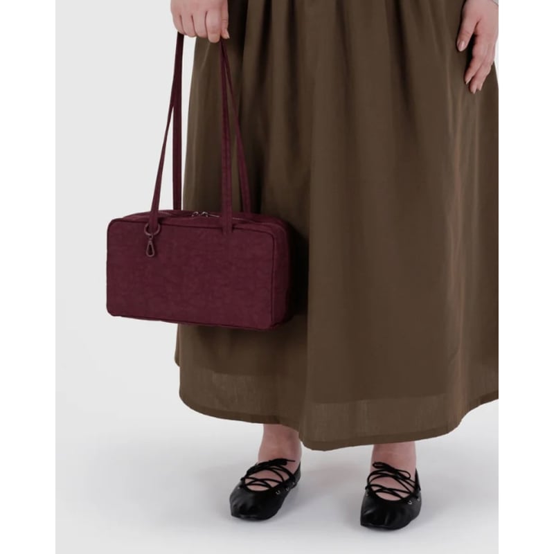 BAGGU Nylon Bowler Bag Mahogany | UNO babewear