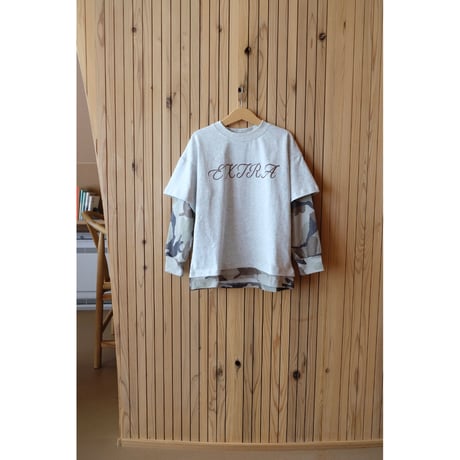 EXTRA-EXTRA EXTRA DOUBLE TEE - MARLE/CAMO(2-3Y,8-9Y)