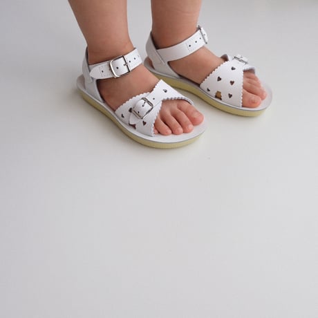 Salt-Water SANDALS SWEETHEART White(CH6(14cm)～YTH2(21.5cm))