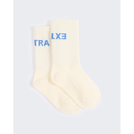 50%OFF Kids S(1-3Y)ラスト1点 EXTRA-EXTRA Logo Socks Cream
