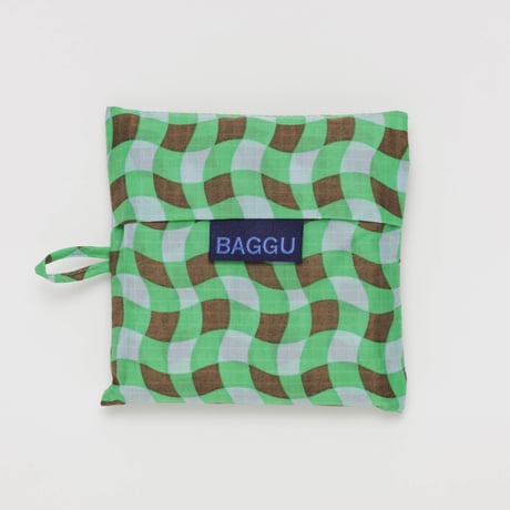 BAGGU STANDARD BAGGU WAVY GINGHAM GREEN