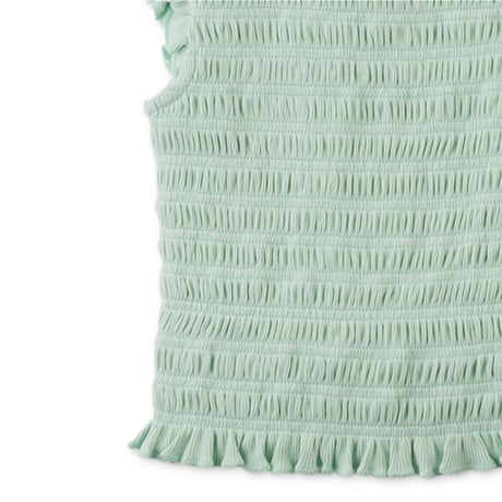 BABY GIRLS MAYA SMOCKED RIBBED TOP