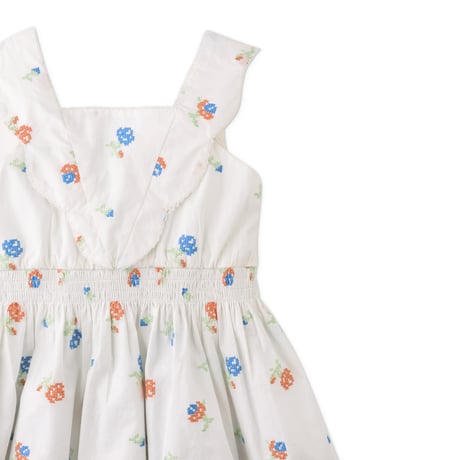 Gingersnaps GIRLS MILENA CROSS-STITCHED DRESS WITH EMBROIDERY(4Y,6Y,8Y)