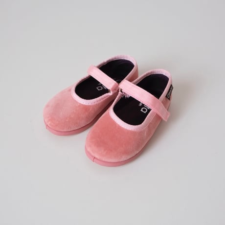 Cienta VELOUR VELCRO ONE STRAP SHOES rosa / velour 400(20(12cm)21(12.5cm))