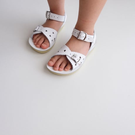 Salt-Water SANDALS SWEETHEART White(CH6(14cm)～YTH2(21.5cm))