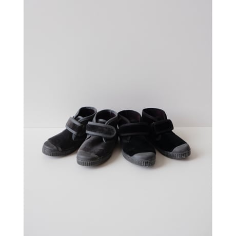 Cienta VELCRO HIGH-CUT SNEAKER black / velour 975(23(14cm)～28(17cm))