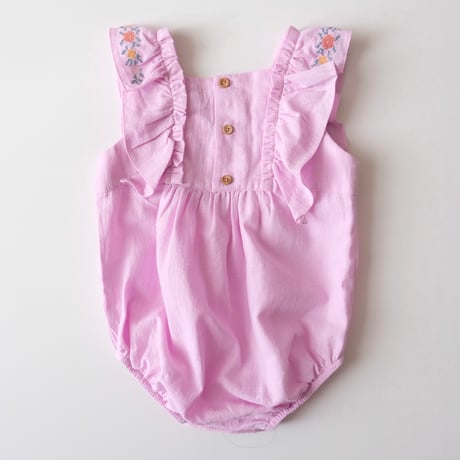 70%OFF Tocoto Vintage FLOWER EMBROIDERED BODYSUIT LILAC(9M,18M,2Y)