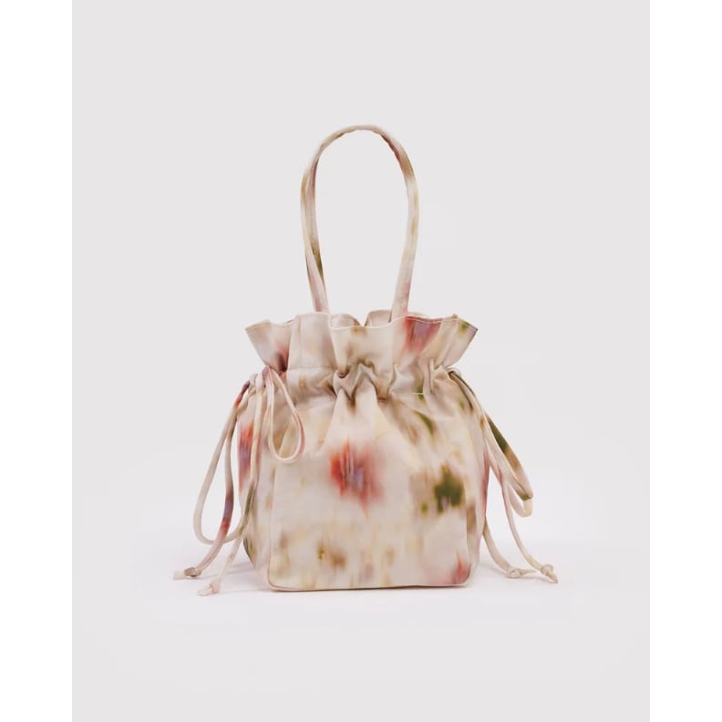 ラスト1点 BAGGU Nylon Drawstring Bag Abstract Flora