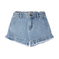 Tocoto Vintage GIRL'S BLUE DENIM SHORTS BLUE