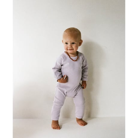 SUMMER & STORM BACK-SNAP ROMPER LILAC