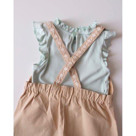 BABY GIRLS MAYA SMOCKED RIBBED TOP