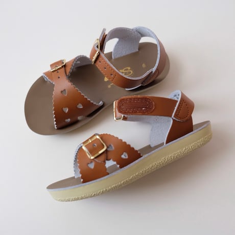 Salt-Water SANDALS SWEETHEART Tan(CH9(16cm)～YTH1(21cm))