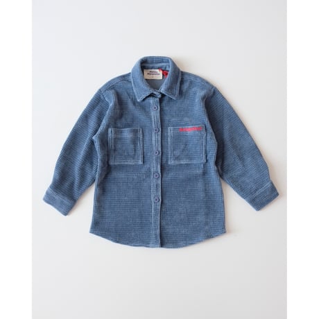 50%OFF 10Yラスト1点 MAISON MANGOSTAN CHENILLE SHIRT BLUE