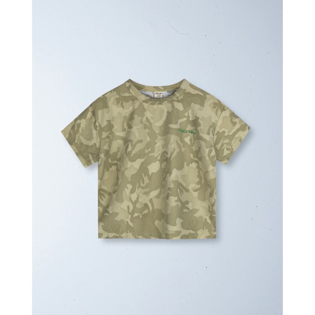 5-7Yラスト1点 ZIGGY ZAZA troop camo tee | dune | UN