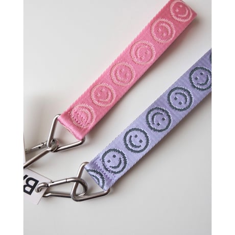 BAGGU Logo Keychain Pink Happy