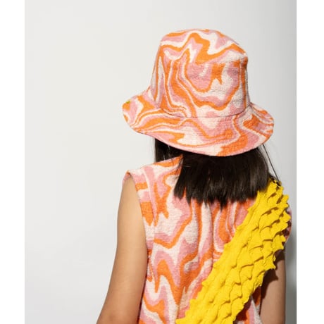 70%OFF ラスト1点 M´A Kids TERRY WAVY PRINT REVERSIBLE BUCKET HAT