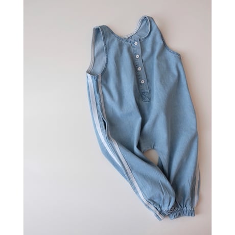 Twin Collective Ozzie Overall - Side Stripe Blue(3y(2-3),4y)