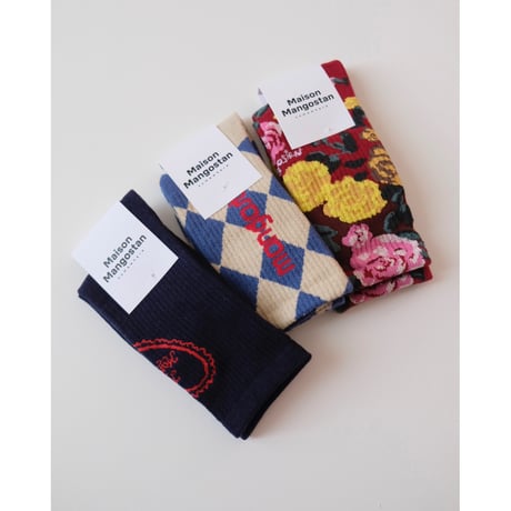 50%OFF MAISON MANGOSTAN I LOVE SOCK NAVY(25-27)