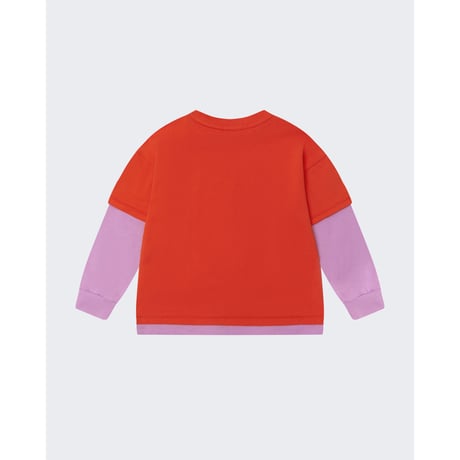 EXTRA-EXTRA EXTRA DOUBLE TEE - POPPY/LILAC(2-3Y,6-7Y)
