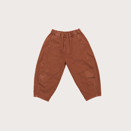 50%OFF 4-5yラスト1点 KOTER MANU KIDS OVERDYE DENIM BARREL-LEG JEANST Fusion Coral