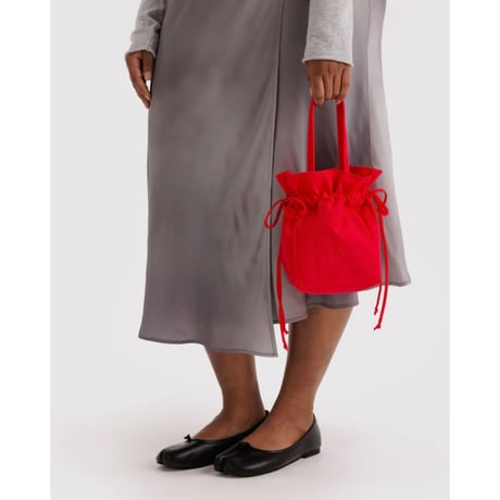 BAGGU Nylon Drawstring Bag Candy Apple
