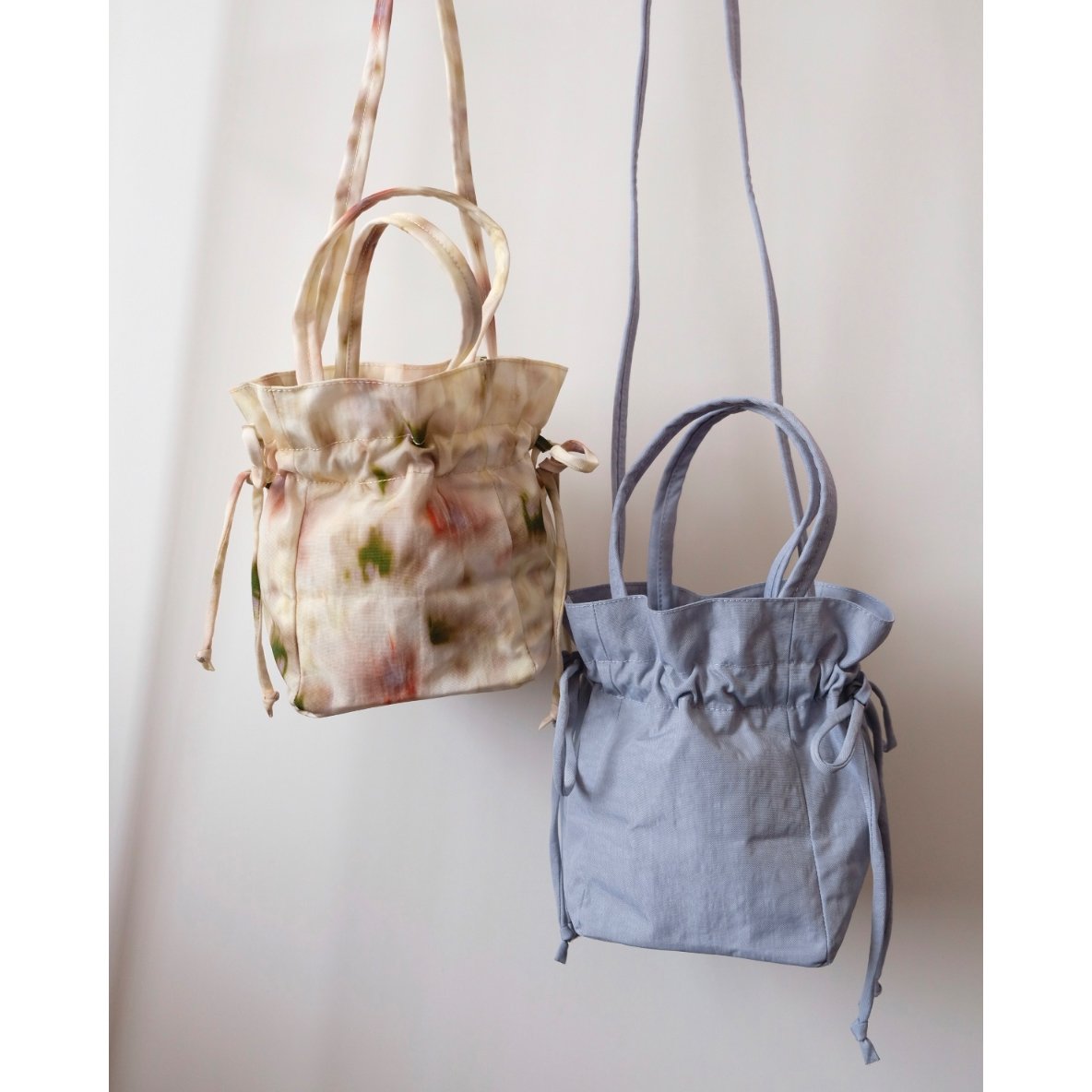 ラスト1点 BAGGU Nylon Drawstring Bag Abstract Flora