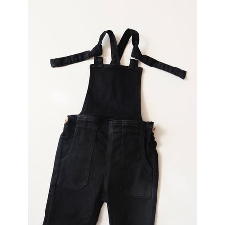 Twin Collective FARRAH FLARE OVERALL - FADED BLACK(1,10)