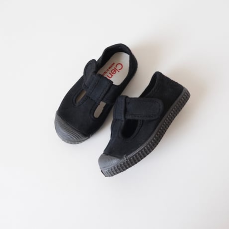 21(12.5cm)ラスト1点 Cienta T STRAP SHOES black/dyed N77997