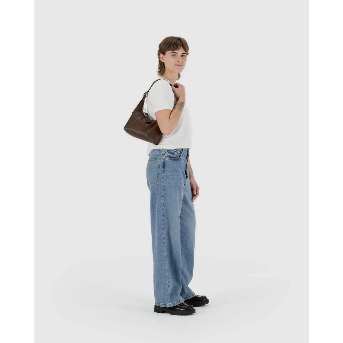 ラスト1点 BAGGU Mini Recycled Leather Shoulder Bag 